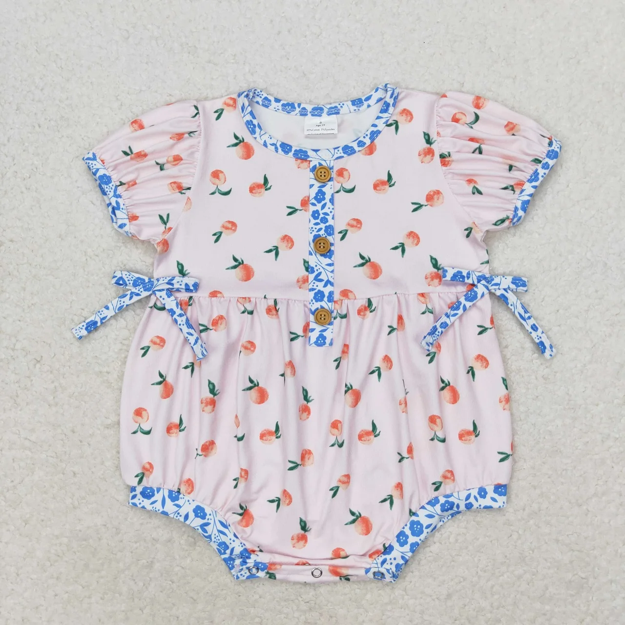 Wholesale Children Summer Wear Newborn Romper Baby Girl Floral Ducks Bubble Jumpsuit Kids Toddler Infant One-piece Clothing