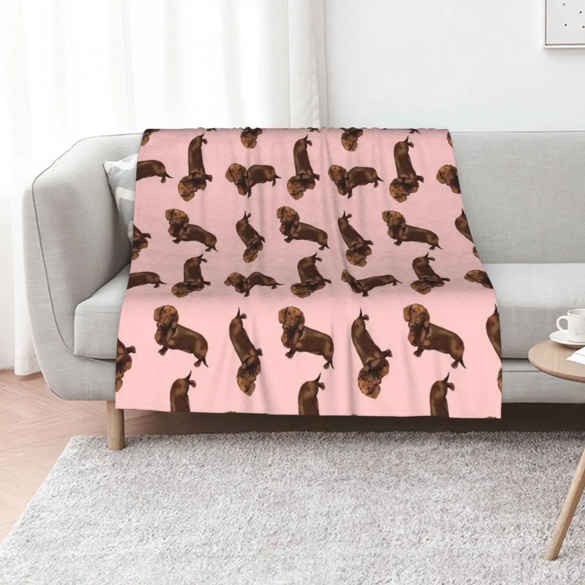Mini Dachshund / Sausage Dog Throw Blanket Weighted Decorative Throw Decoratives Luxury Designer Travel Multi-Purpose Blankets