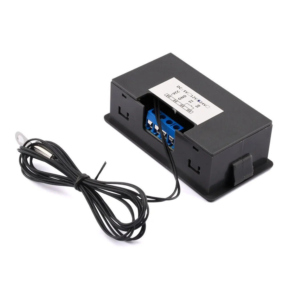 DC5V 5V 12V 24V Electronic Temperature Controller Heating Cooling Thermostat Control Switch Module NTC Waterproof Sensor Probe