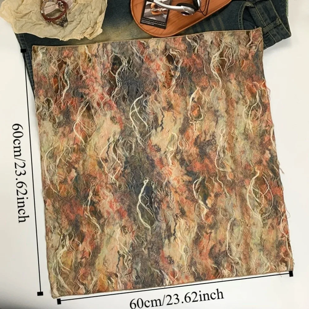 Kopfbedeckung Y2K Wasteland Style Haarschal Hip Hop Punk Tie-Dye Haarband Vintage Stirnband Distressed Ripped Tube Top Streetwear