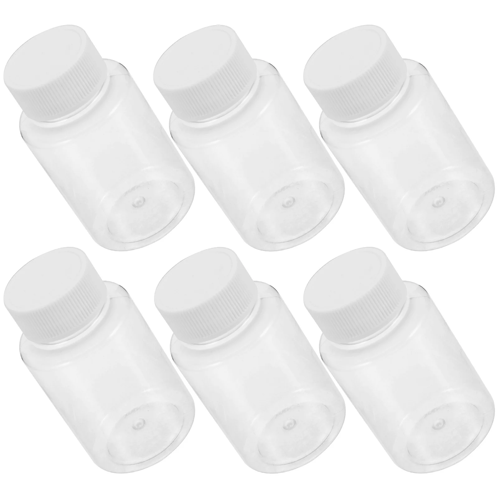 6 Pcs Drink Oil Sample Bottle Sampling Seal Wide Mouth Reagent The Pet with Caps