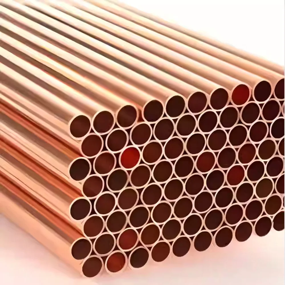 OD 45 50 55 60 70mm T2 Micro Copper Tube Length 100mm Thin Wall Hollow Capillary Hard Straight Copper Pipe Wall Thickness 10mm