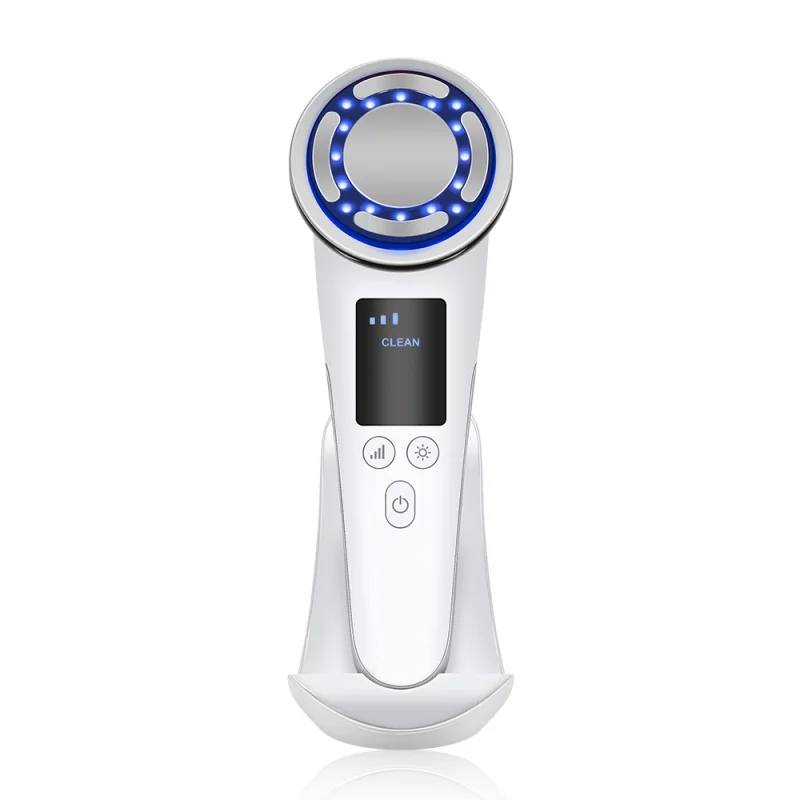 Portable  Handheld Electric Hot and cold pulse beauty instrument LED skin firming device facial