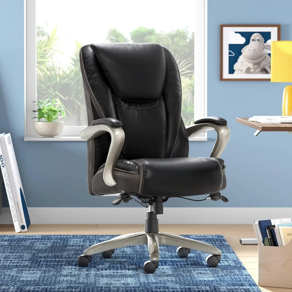 

Desk Chairs, Ergonomic Bonded Leather High-Back Office Chair, Home Office Chair