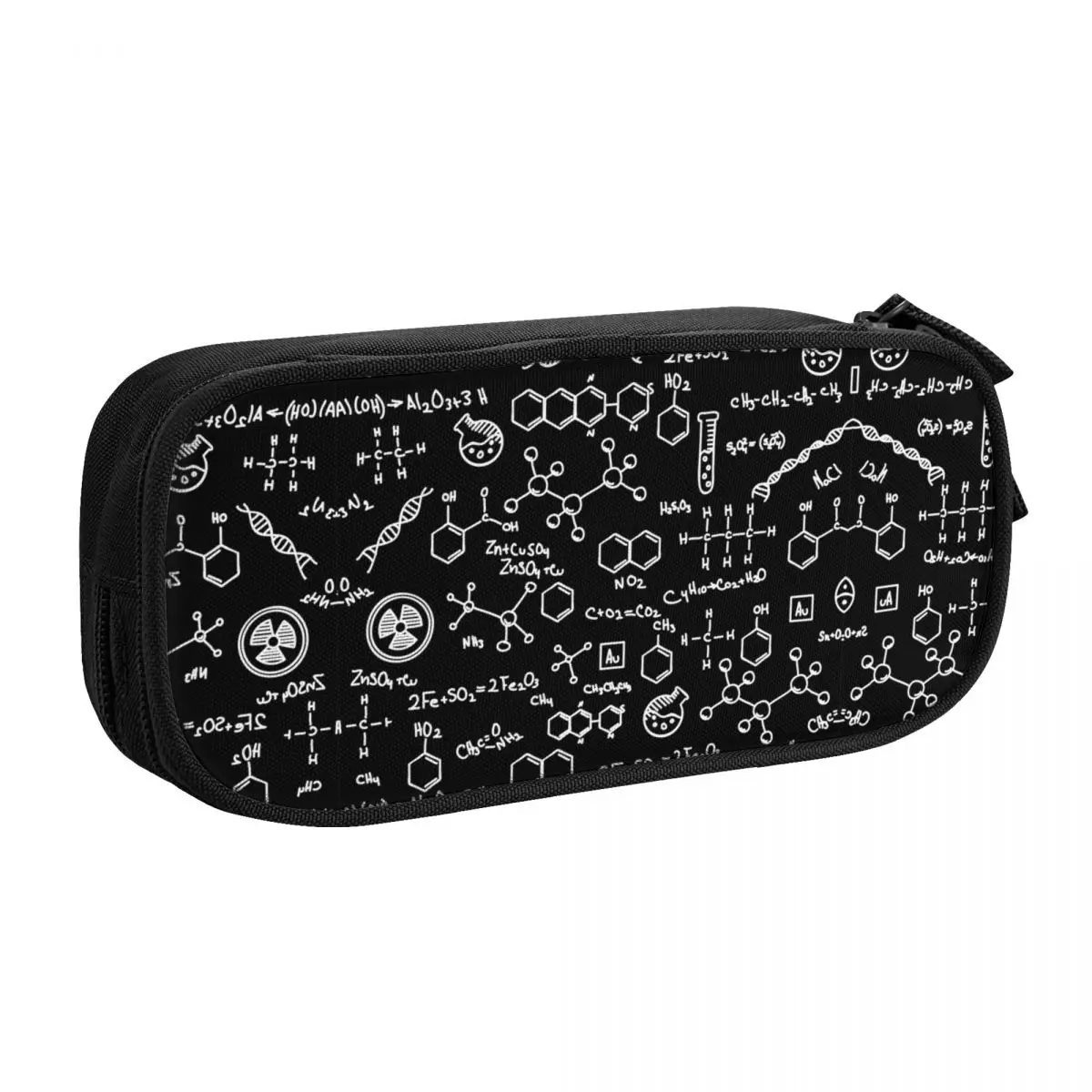 Science Chemistry Pattern Cute Pencil Cases Boy Girl Large Storage Chemical Lab Tech Pencil Bag Pouch Students Stationery