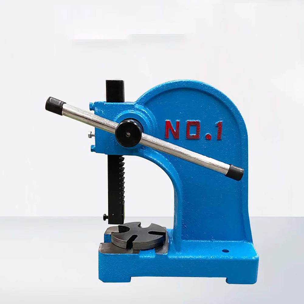 1 Ton Manual Arbor Press Cast Iron Heavy-duty Manual Precision Desktop Arbor Press for Stamping, Bending, Stretching, Forming