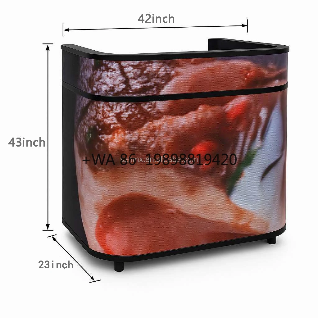Seamless Visual Dj Desk Stand Facade Booth Podium Table Portable Led Video Display Screen 1.8 Dj Booth