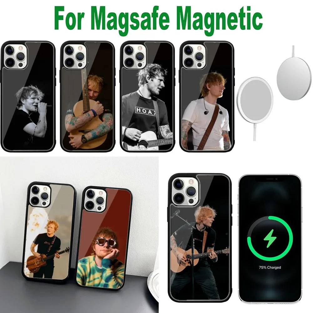 Singer Ed S-Sheeran Phone Case For iPhone 16,15,14,13,12,11,Plus,Pro,Max,Mini Magsafe Magnetic Wireless Charging