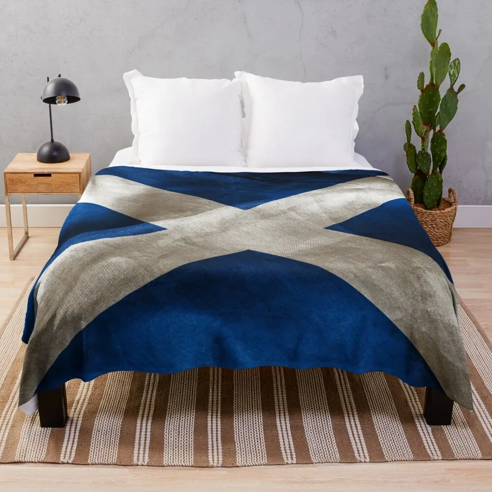 Scottish Flag Throw Blanket Long Lasting Soft Plush Blanket for Daily Use