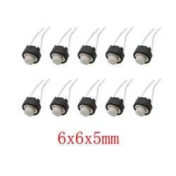 6x6x5mm Tactile Tact Push Button Switch Tactile Momentary Switch 6*6*5mm 2 Pin DIP Round ON/OFF Keys Mini Micro Switches