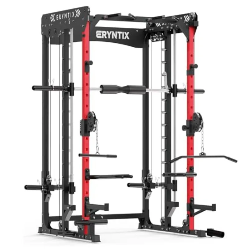 Power Rack, 2600 LBS Capacity Smith Machine for Home Gym Garage, All-in-One Power Cage with Cable Crossover, Heavy-Duty