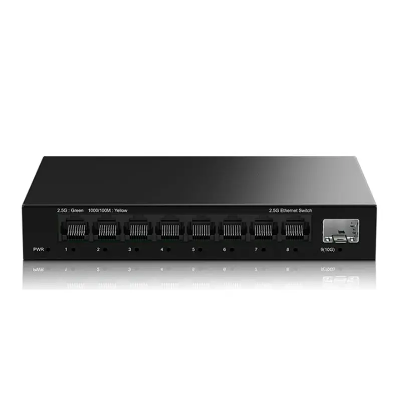

Сетевой коммутатор A46M-2.5Gb на 8 портов, 2.5Gbps, неуправляемый, с 10Gb SFP+ слотом, для домашней лаборатории и малых сетей, вилка EU