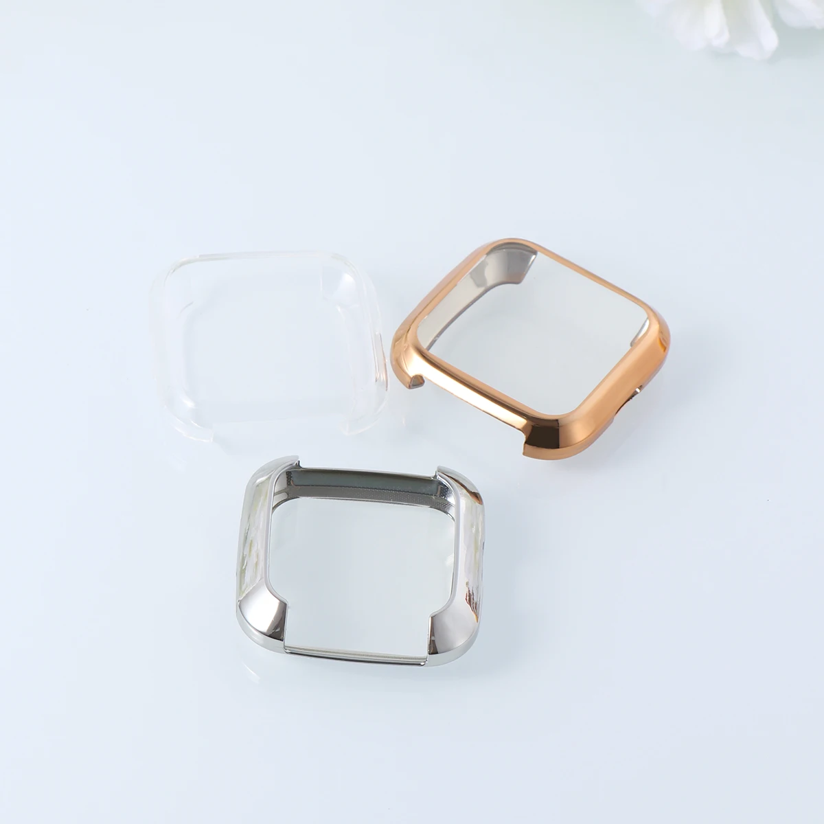 

3pcs Tpu Watch Case Protective Cover Anti Scratch Durable Smart Watch Frame Cover Compatible For Fitbit Elegant Shell