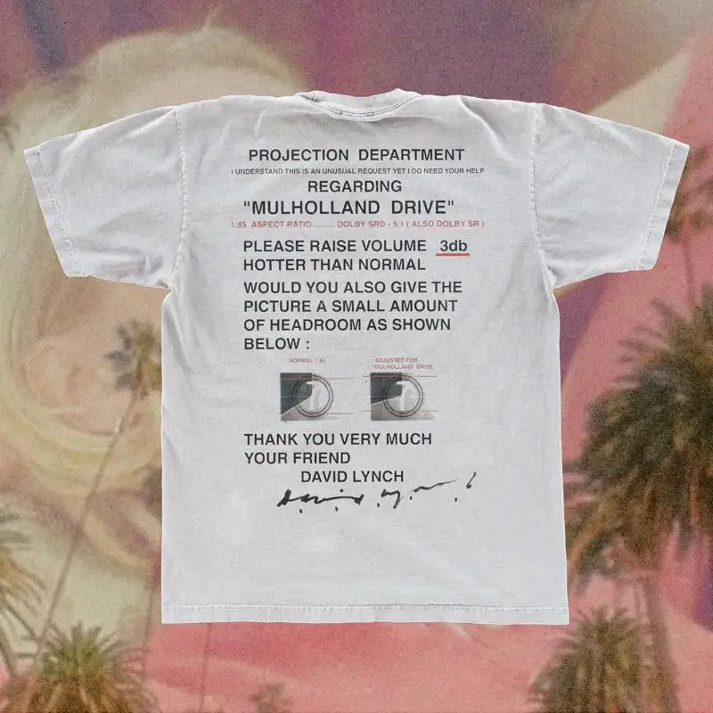 David Lynch Projection Instructions Mulholland Dr T-Shirt
