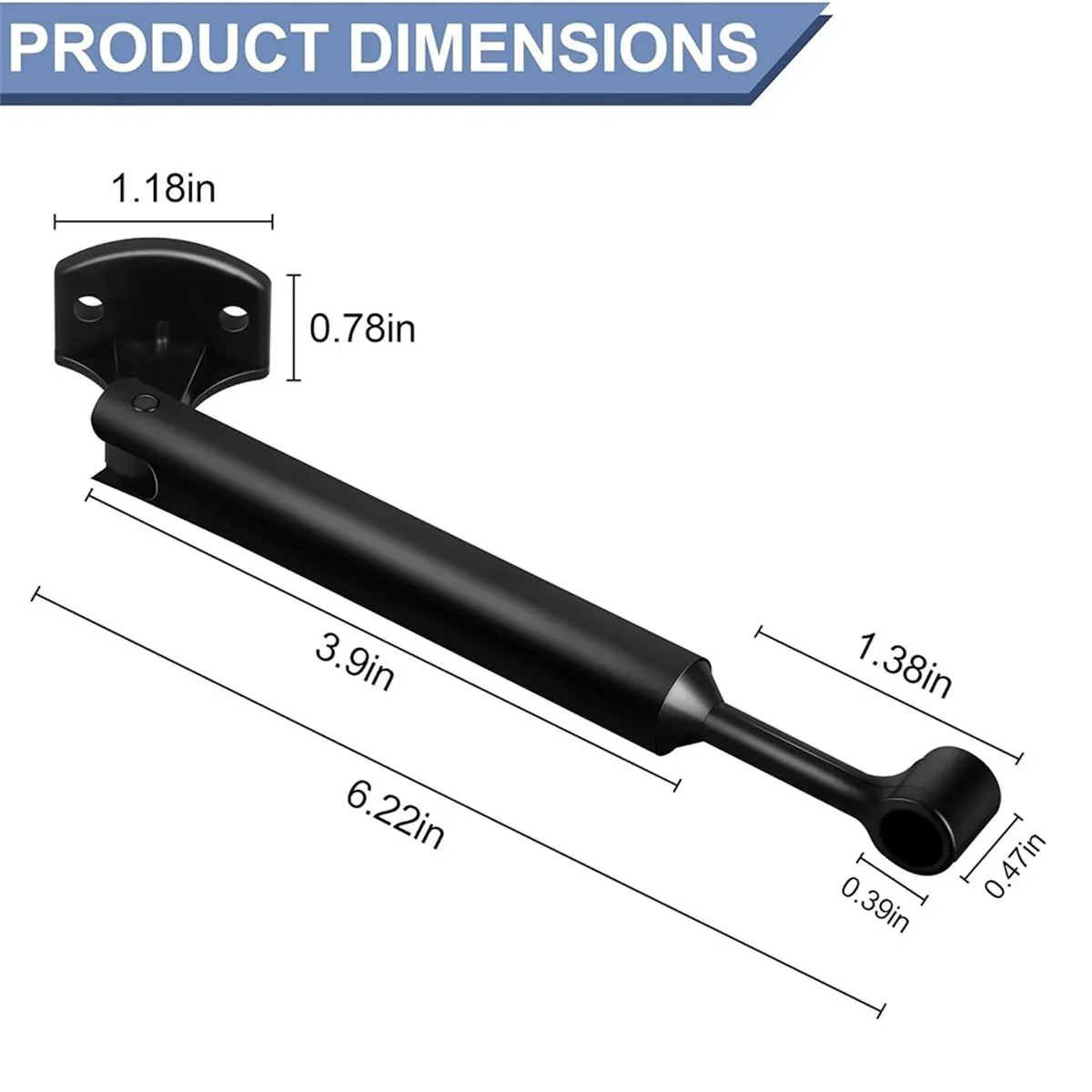 2 PCS RV Door Cabinet Strut H277 6-1/4 Inch for Rv Bumper, Plastic,Cabinet Hardware Safety Strut
