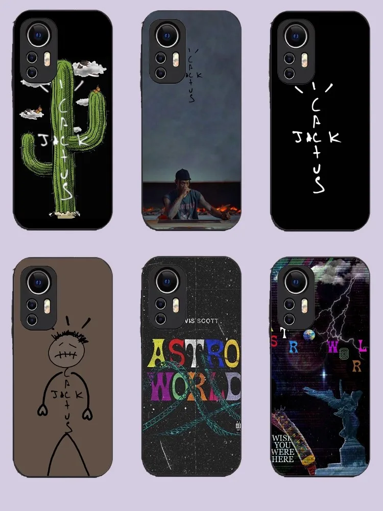 Travis Scott Huncho  ASTROWORLD TOUR Phone Case For Xiaomi 11 Redmi Note 11 5G 8T 9A 9 10T Note8Pro Note9 12SUltra Black Case