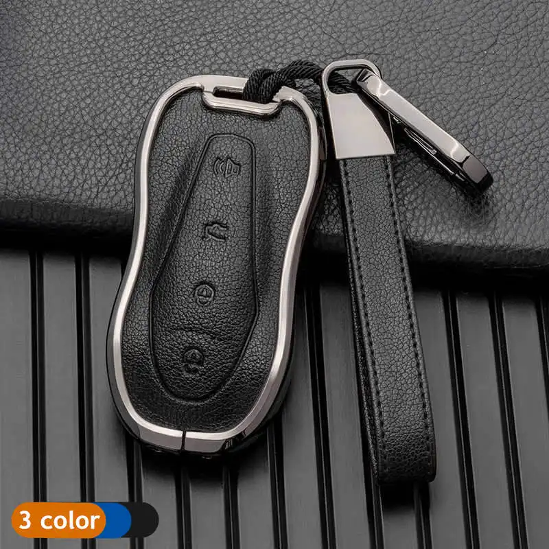 Key Case Cover for Geely Azkarra Tugella FY11 2019 2020 Atlas Pro New Emgrand GS X6 SUV EC7 Remote Fob Holder Car Accessories