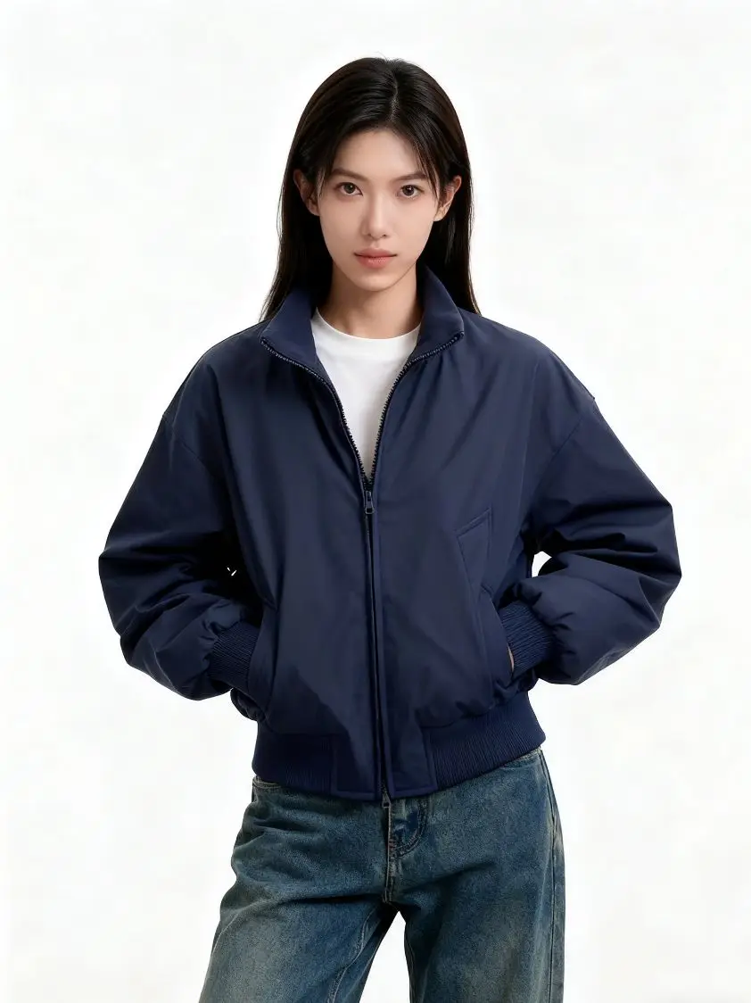 

Bomber Jackets Womens Jacket Girls Winter Sherpa Plush Quilted Urban Performance Adventure Protective Multi-Pockets Armygreen OL