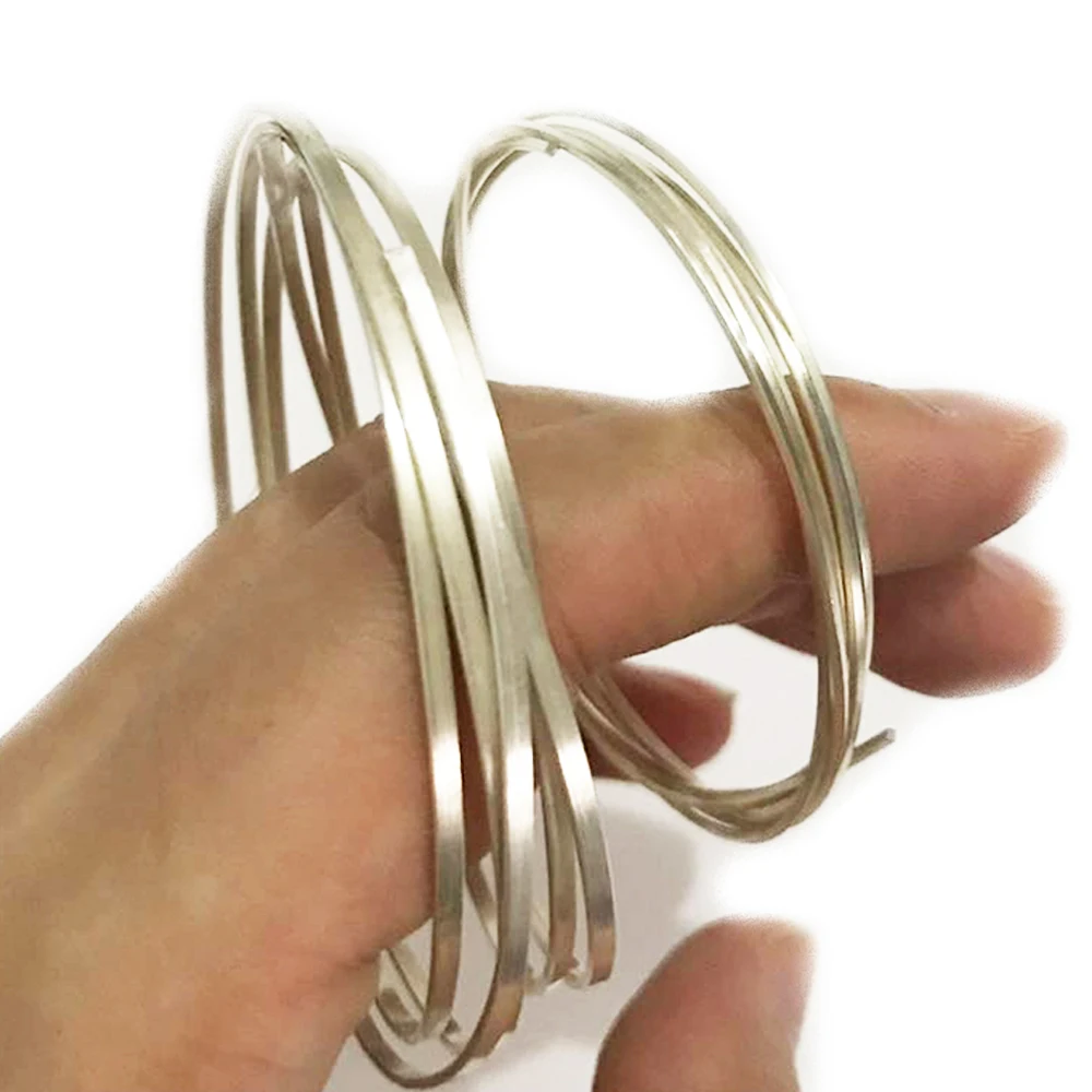 

S999 Full Silver Wire Pure Silver Piece Inlaid DIY Handmade Jewelry Material Ring Bangle Silver Foil width 1.9mm 3mm 4mm 4.7mm