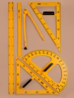 Teaching Triangle Ruler Protractor Compass Math Drawing Instruments For Teachers Educational Stationery 50/100cm Straight Ruler 2