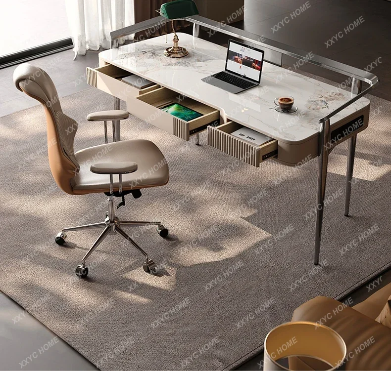 WY Creative Minimalist Office Desk Luxurious Computer Desk Modern Home Study Office Desk Luxury Bedroom  Trendy Furniture