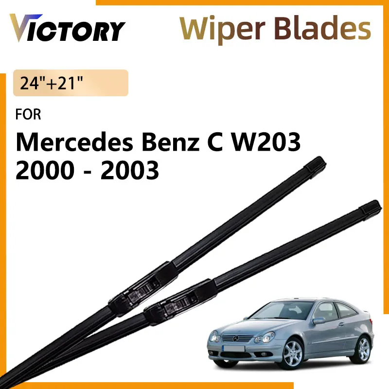 Car Front Wiper Blade For Mercedes Benz C Class W203 2000 2001 2002 2003 Saloon Accessories Windshield Windscreen Brushes 21