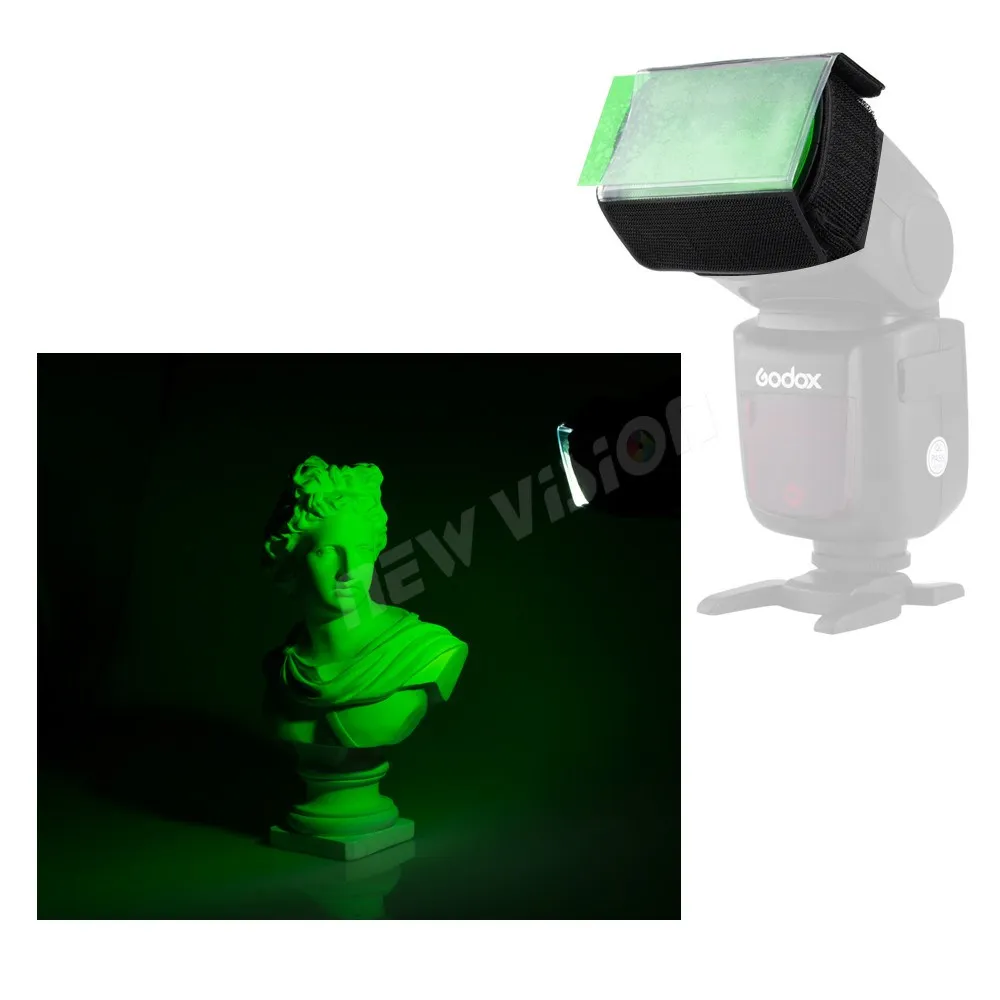 Minadax Sistema Magnetico Per Flash – Diffusore Universale Con Filtri Colore, Griglia A Nido D'Ape E Bouncer Per Canon Nikon Sony Godox