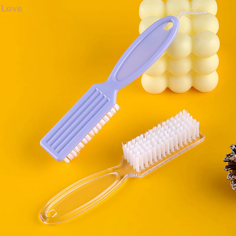 [L & P] 2 قطعة تنظيف فرشاة الأظافر إزالة مسحوق الغبار منظف البلاستيك ل جل الأشعة فوق البنفسجية من الأكريليك رسومات أظافر مانيكير ملحقات العناية بالأظافر