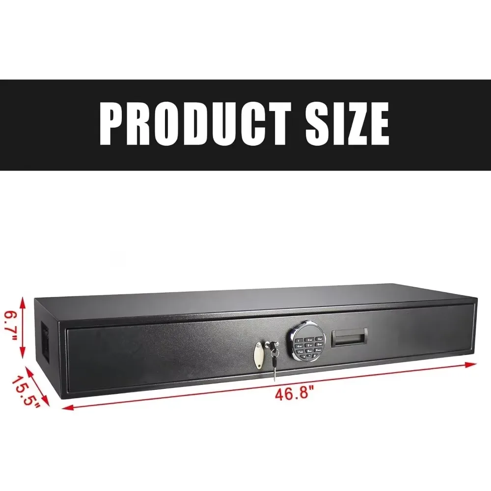 Heavy-duty Under Bed Safe, Rapid Gun Storage Safe Drawer Safe for AR Rifle Ammo Pistol Accessories for Home and Vehicle