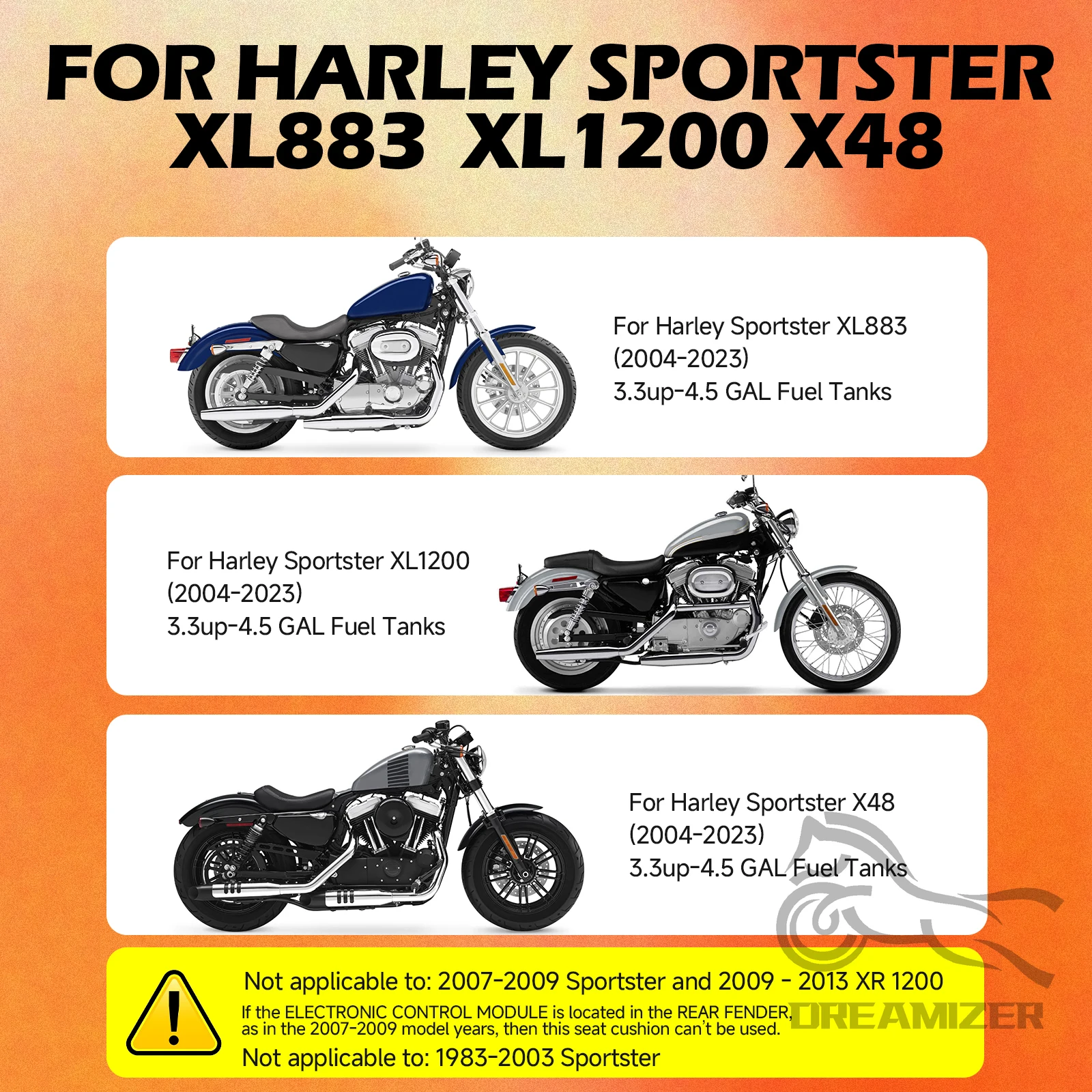 Two Up Seat For Harley Sportster XL883 XL1200 48 72 Front Rear Passenger Seat Motorcycle Driver Passenger Motorcycle Accessories