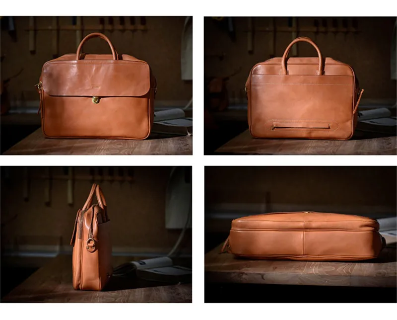 Maleta de couro genuíno para homens e mulheres, bolsa real de couro, bolsa mensageiro, casual de negócios, vintage, luxo, natural, moda