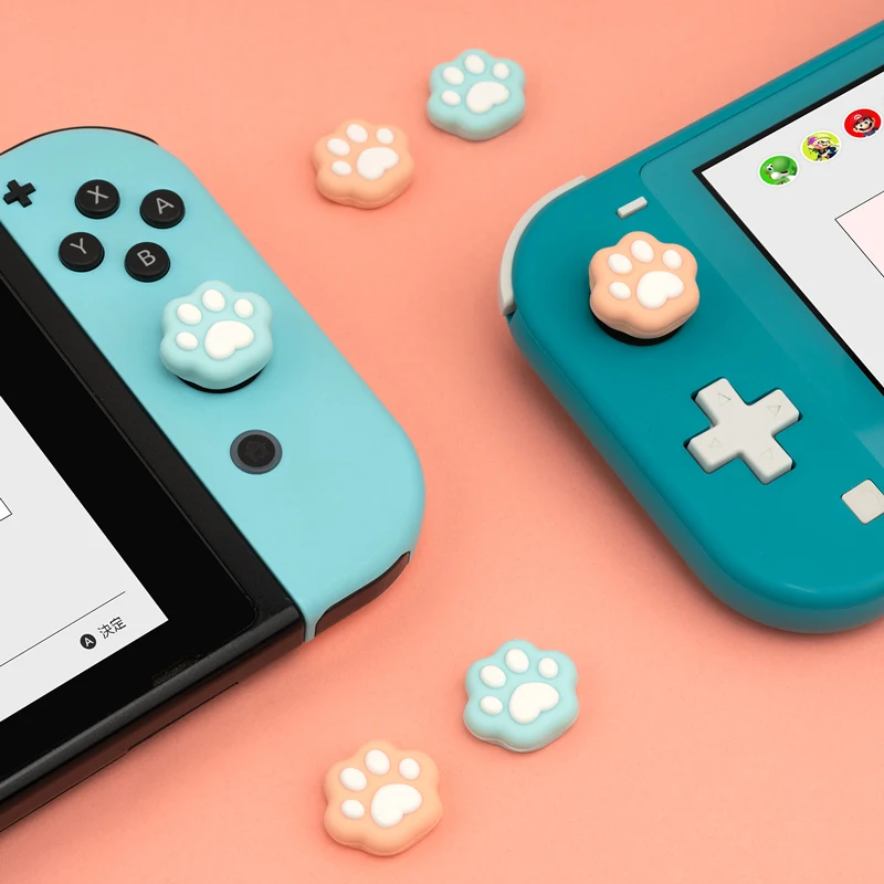 Shaped Cat Paw Thumb Grip Cap Joystick Silicone Protective Cover Controller Thumbstick Case For Nintendo Switch JoyCon NS Lite