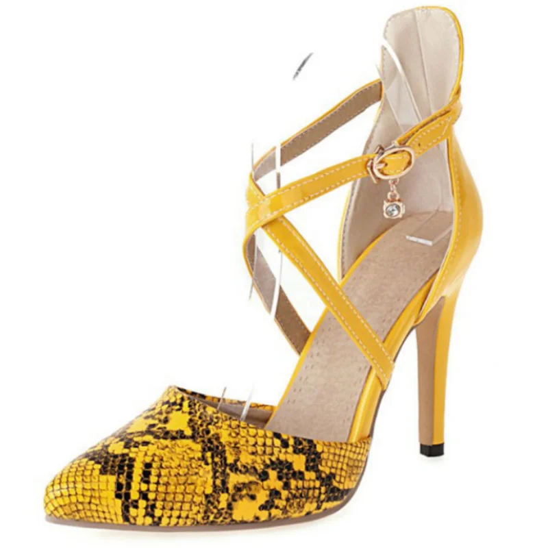 

Spring Summer Party Stilleto Pointed Toe Thin Heels Women Sandals Fashion Ladies Wedding Shoes Women Large Size 40-47 WSH3922