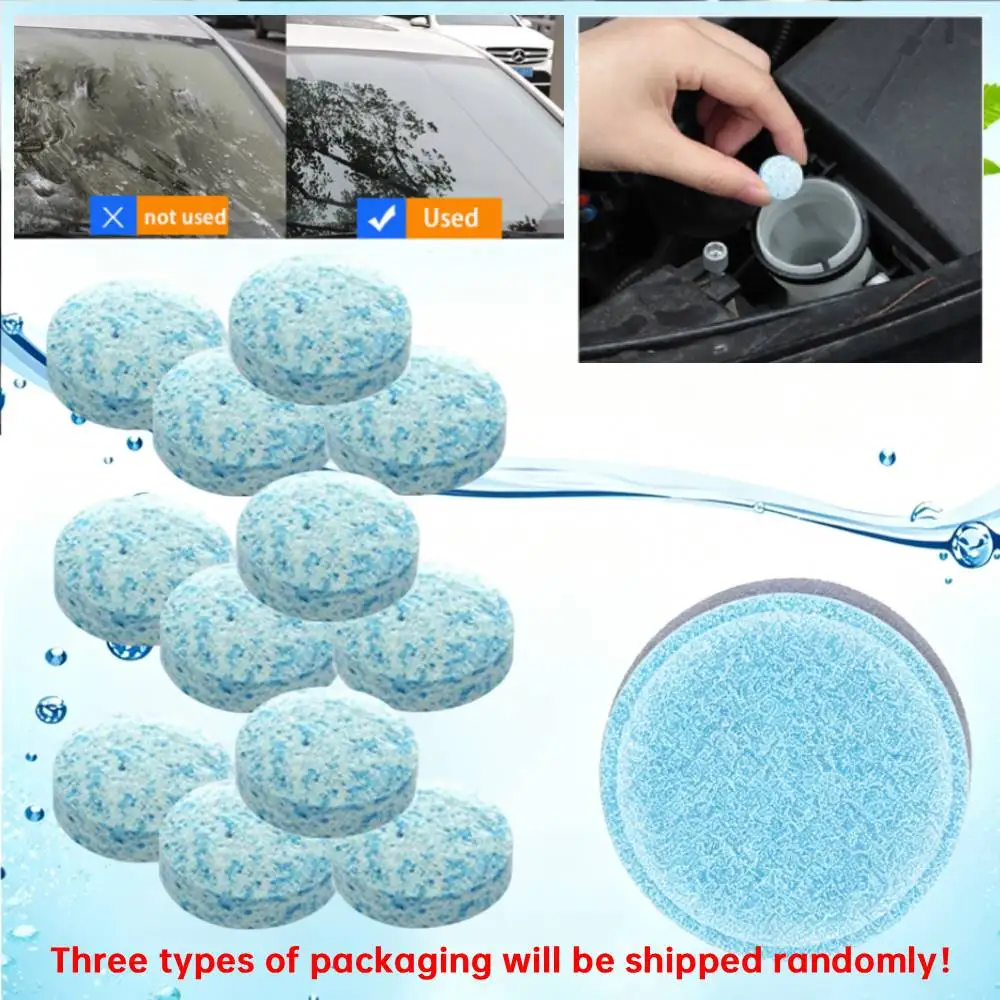 250-10PCS Solid Car Windshield Cleaners Effervescent Tablets Windscreen Window Glass Dust Wiper Car Wash Tool Car Accessories