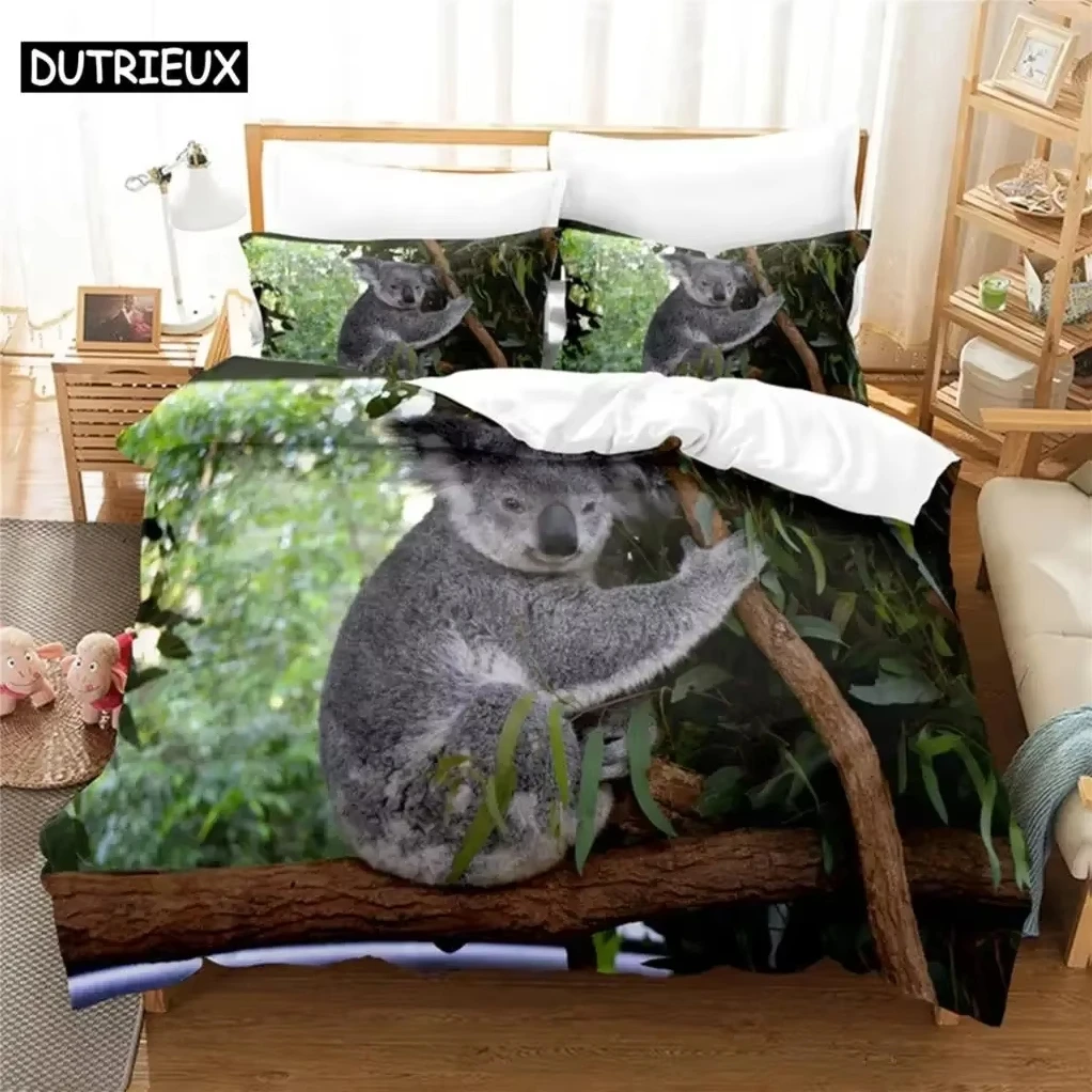 Lovely Koala Bedding Set Duvet Cover Set 3d Bedding Digital Printing Bed Linen Queen Size Bedding Set Fashion Design