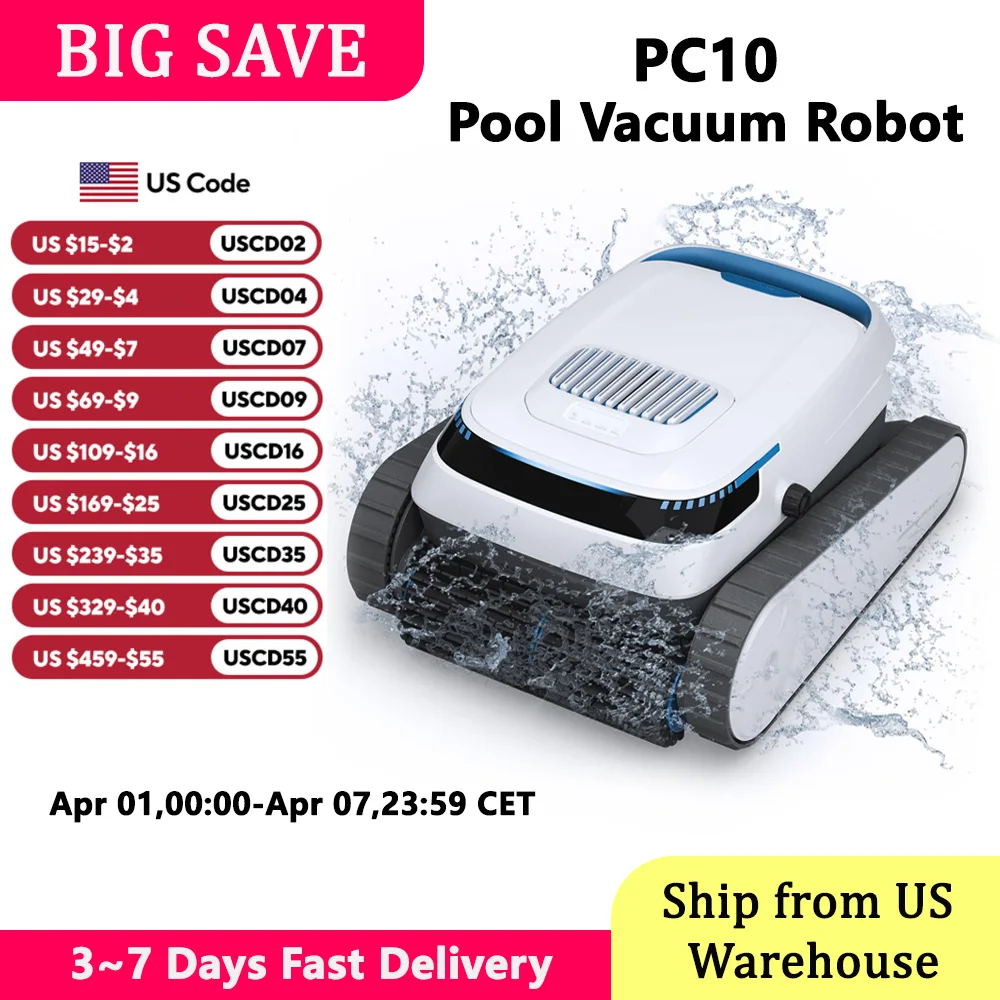 

Робот-пылесос для бассейнов Blossom PC10 – очистка стен и водной линии, 100 м², умное картирование и планирование маршрута для встраиваемых/навесных бассейнов