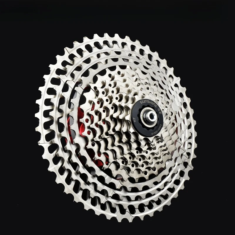 

10S 11S 12S 42T 46T 50T MTB Cassette Lightweight CNC Aluminum Alloy Integrated Flywheel Bicycle Sprocket Freewheel Drivetrain