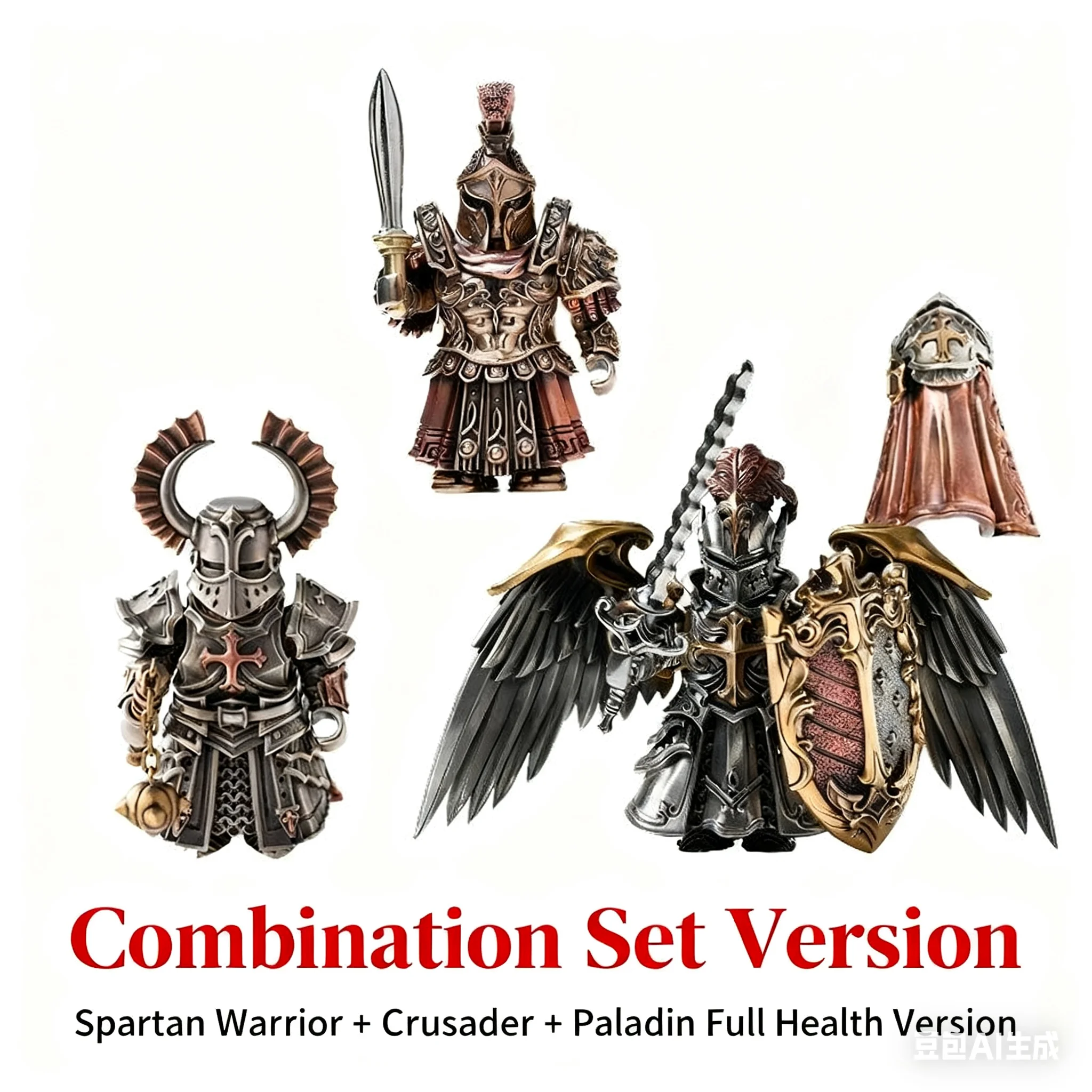 

Spartan Warrior Magnetic Detachable Metal Figurine - Desk Decoration with Copper Pendant Handle, Cultural and Creative Souvenir