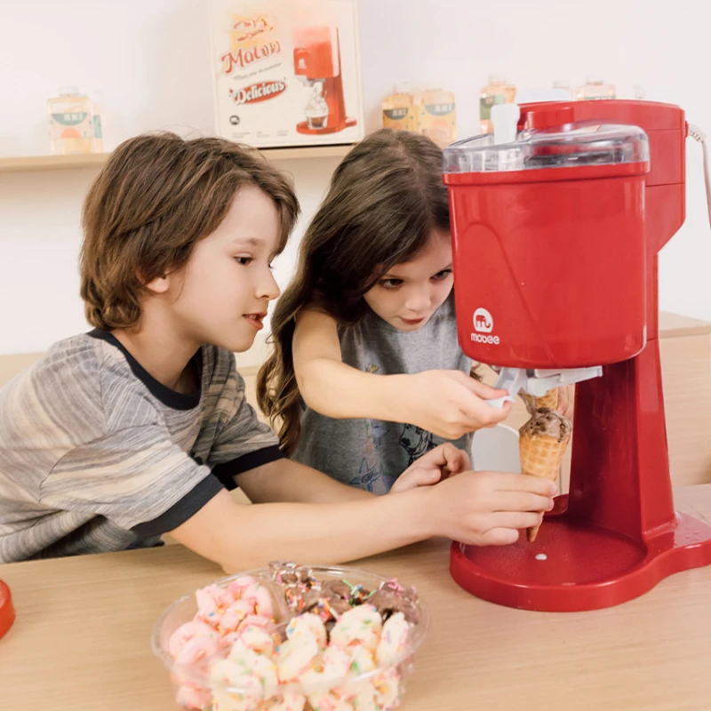 Ice Cream Machine Household Small Mini Automatic Cone Ice Cream Machine Children\'s Homemade Commercial DIY Ling Machine