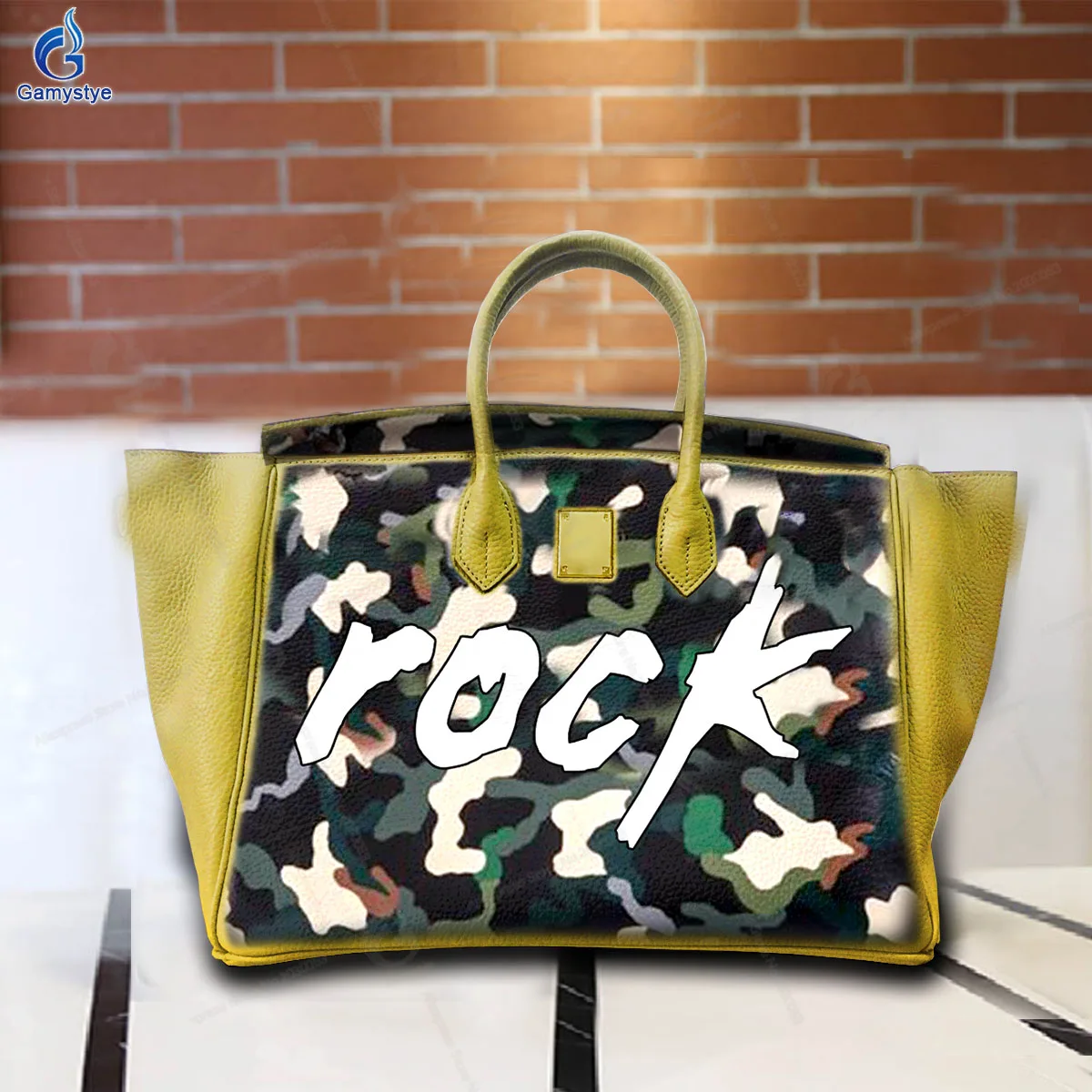 Personalizar bolso Art Hand Painted English rock Bags Ladies Designer Brand Handbags High Quality Messenger Shoulder Bag Fashion