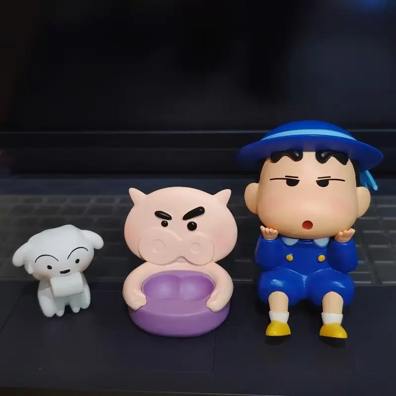 10cm Crayon Shin Chan Figurine School Uniforms Nohara Shinnosuke Action Figures Stinky Pvc Anime Model Collection Perimeter Toys