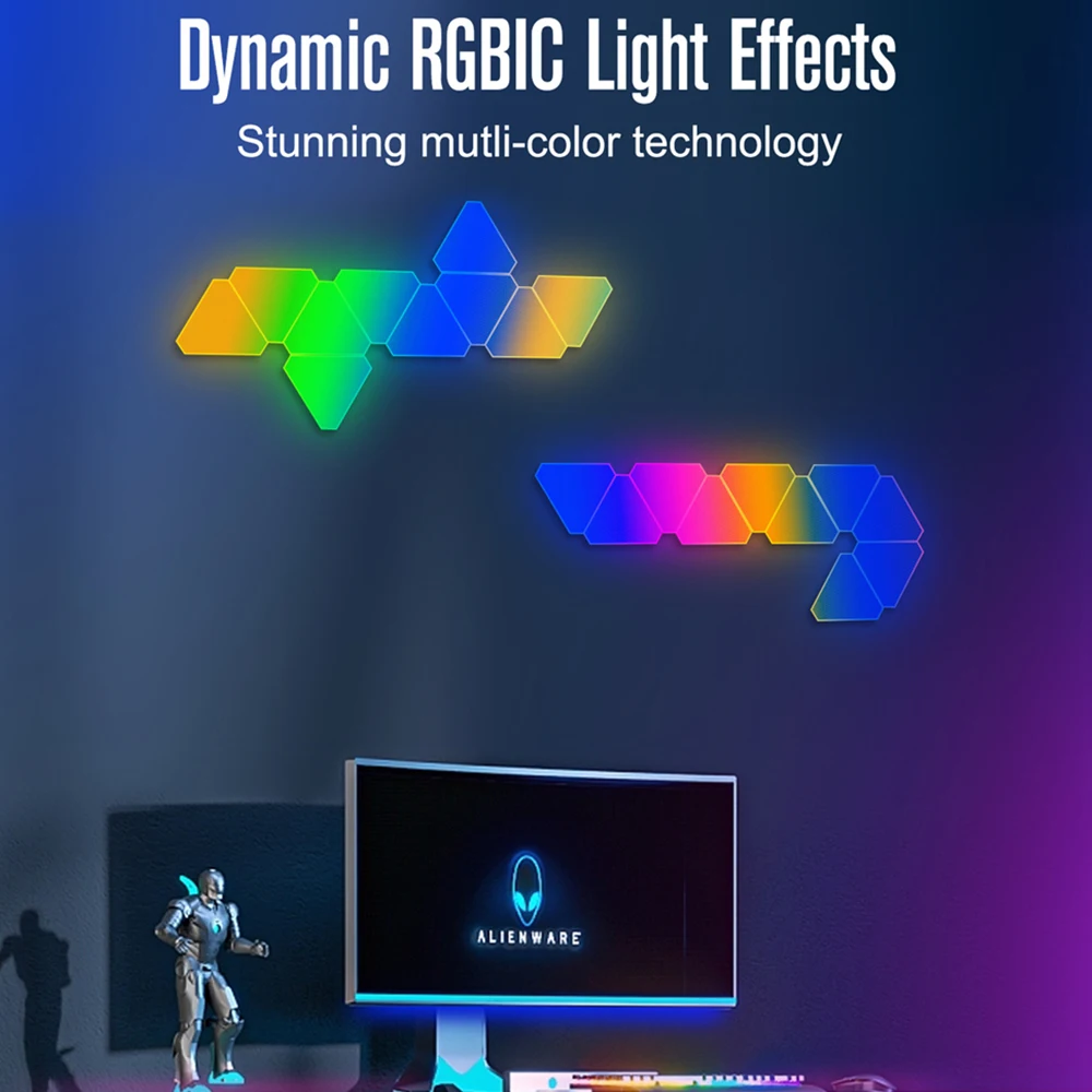 WIFI/APP ovládání LED kolik lampa hudba synch RGB šestiúhelník atmosféra zeď světel USB 5V pro svatební narozeniny večírek ložnice dekorace