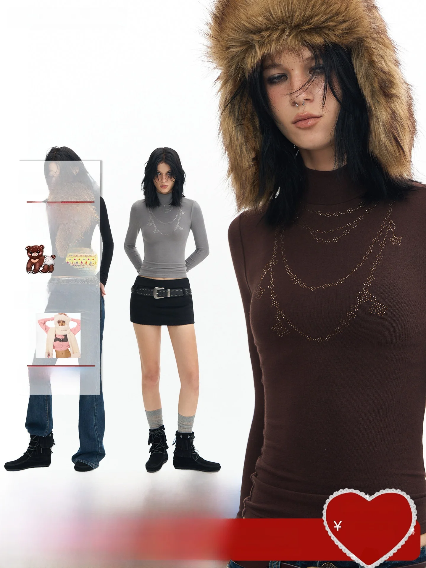 

Женская вязаная футболка-поло Deleteex London Series Vintage с высокой эластичностью и облегающим кроем из шерсти