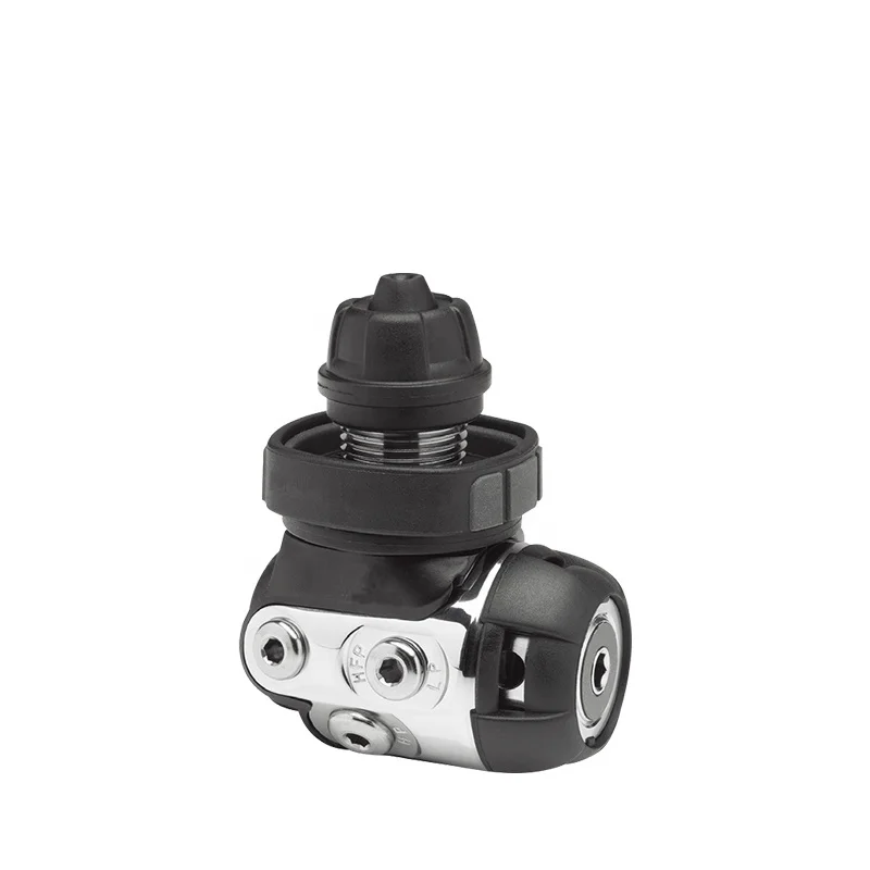 SEAM A3 Bright Chrome Plated Brass Scuba Regulator Mouthpiece Pneumatic Balance Diaphragm First Stage Filter L-Shaped Structure