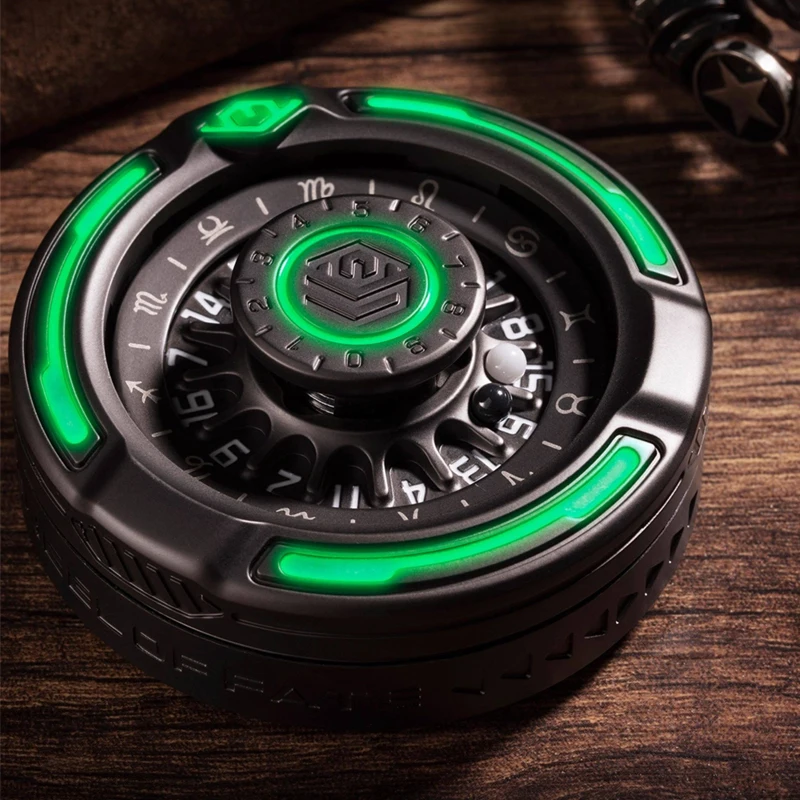 Outdoor Portable EDC Mechanical Lucky Digital Roulette Finger Spinning Creative Toy Gift Tool