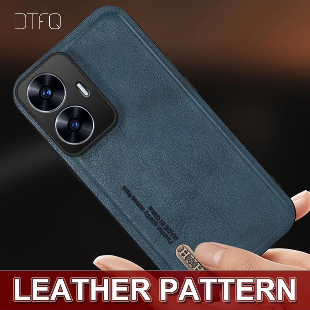 For realme C55 Case Retro Shockproof Case for realme C53 Cover Coque Funda Magnetic Luxury Leather Case for OPPO realme C55