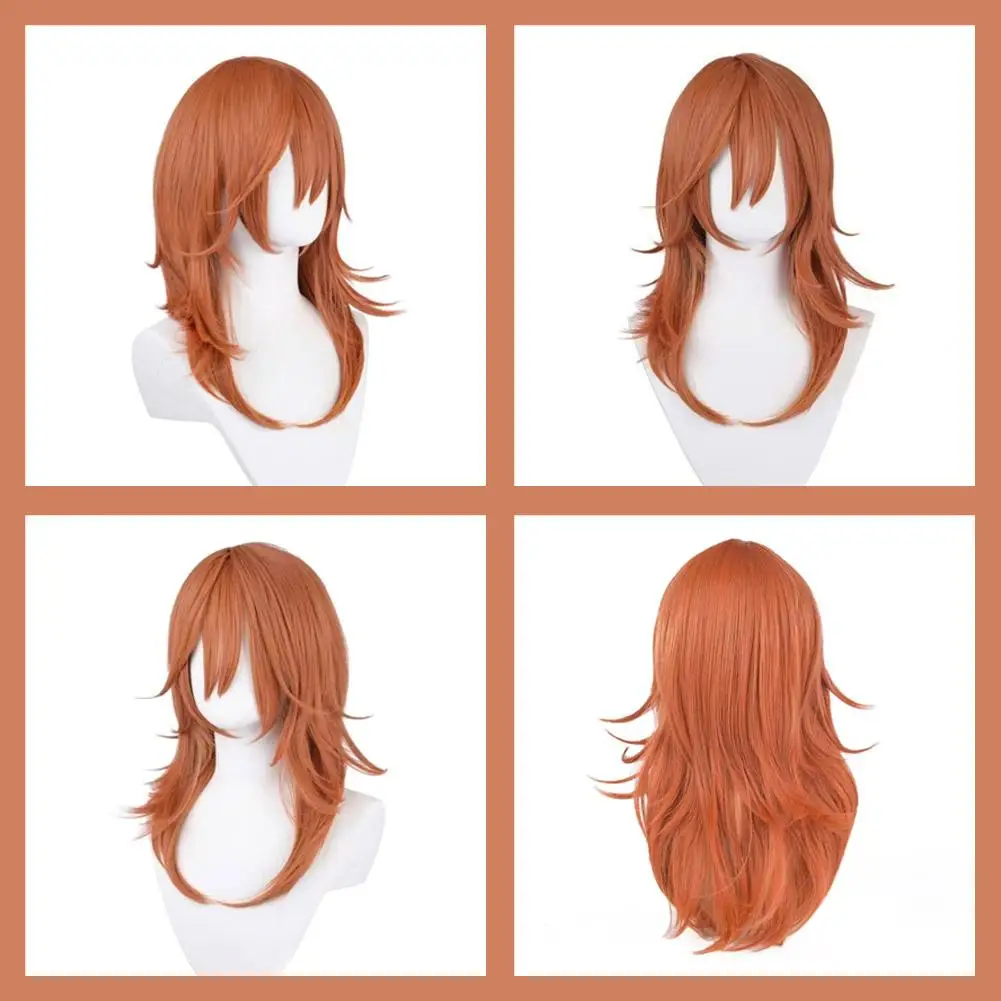 Angel Devil for Chainsaw Man Bangs Long Orange Brown Cosplay Wigs Halloween Costume Party AdultHair Wig Angel Devil Cosplay Wigs