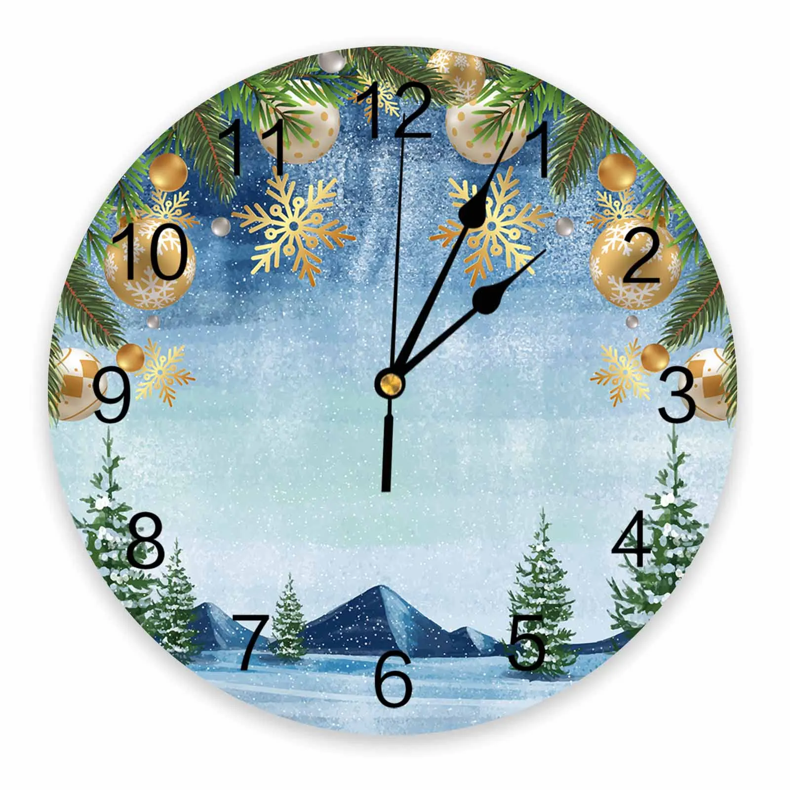 Plants Snowscapes Forests Wall Clock Large Modern Kitchen Dinning Round Wall Clocks Bedroom Silent Hanging Watch