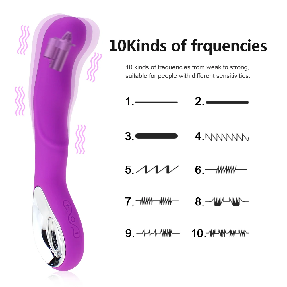 10 Speed USB Rechargealbe Magic Wand Massager Dildo Vibrators Dual Clitoris Stimulator G Spot Vibrator Adults Sex Toys for Woman