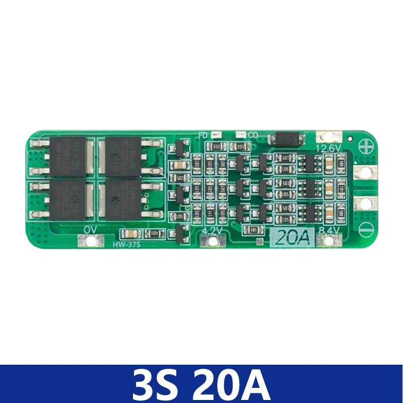 Carte de protection pour moteur de perceuse, batterie au lithium, chargeur 18650, Lipo Cell Tech, 1S, 2S, 3S, 4S, 3A, 20A, 30A, Eddie Ion, PCB BMS